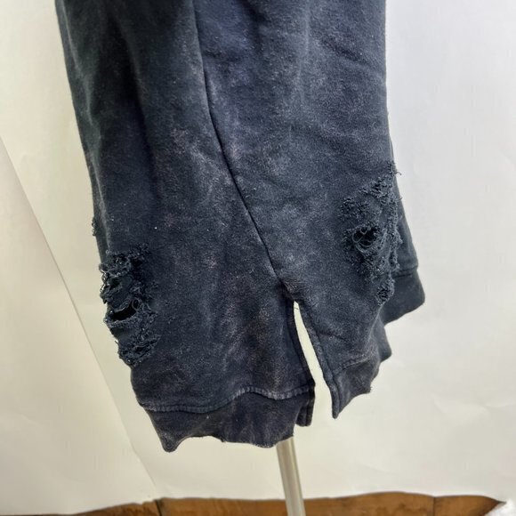 Joe's Jeans Bibiana Pullover XS Black Sweatshirt Distressed Destroyed Holes Used - Picture 9 of 13